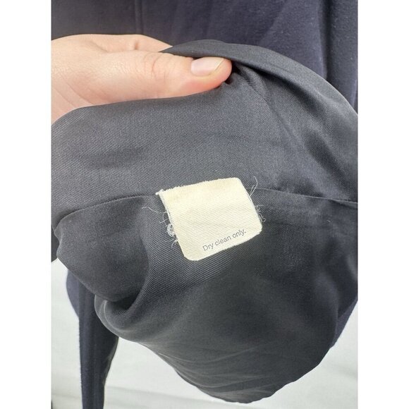 J. Crew Wool Blend Peacoat Women Large Navy Blue Button Up Winter Nautical - Picture 4 of 6